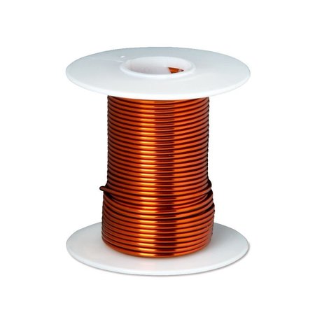 REMINGTON INDUSTRIES Magnet Wire, 240C, Heavy Build Enameled Copper Wire, 18 AWG, 2 oz, 25Ft Length, 00437 Dia, Nat 18H240P.125